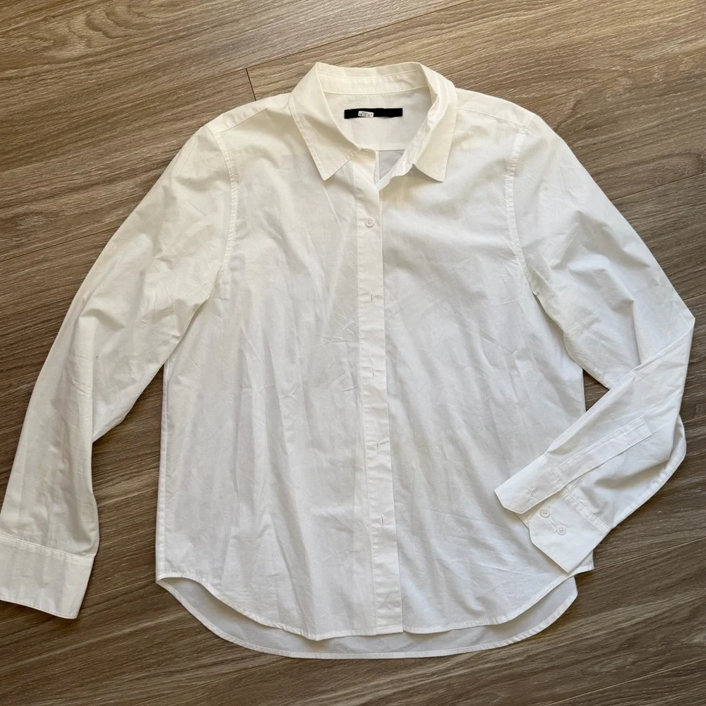 Jenni Kayne Women’s Classic Cotton Button Up in White Sz M 100% Cotton EUC - Picture 6 of 12